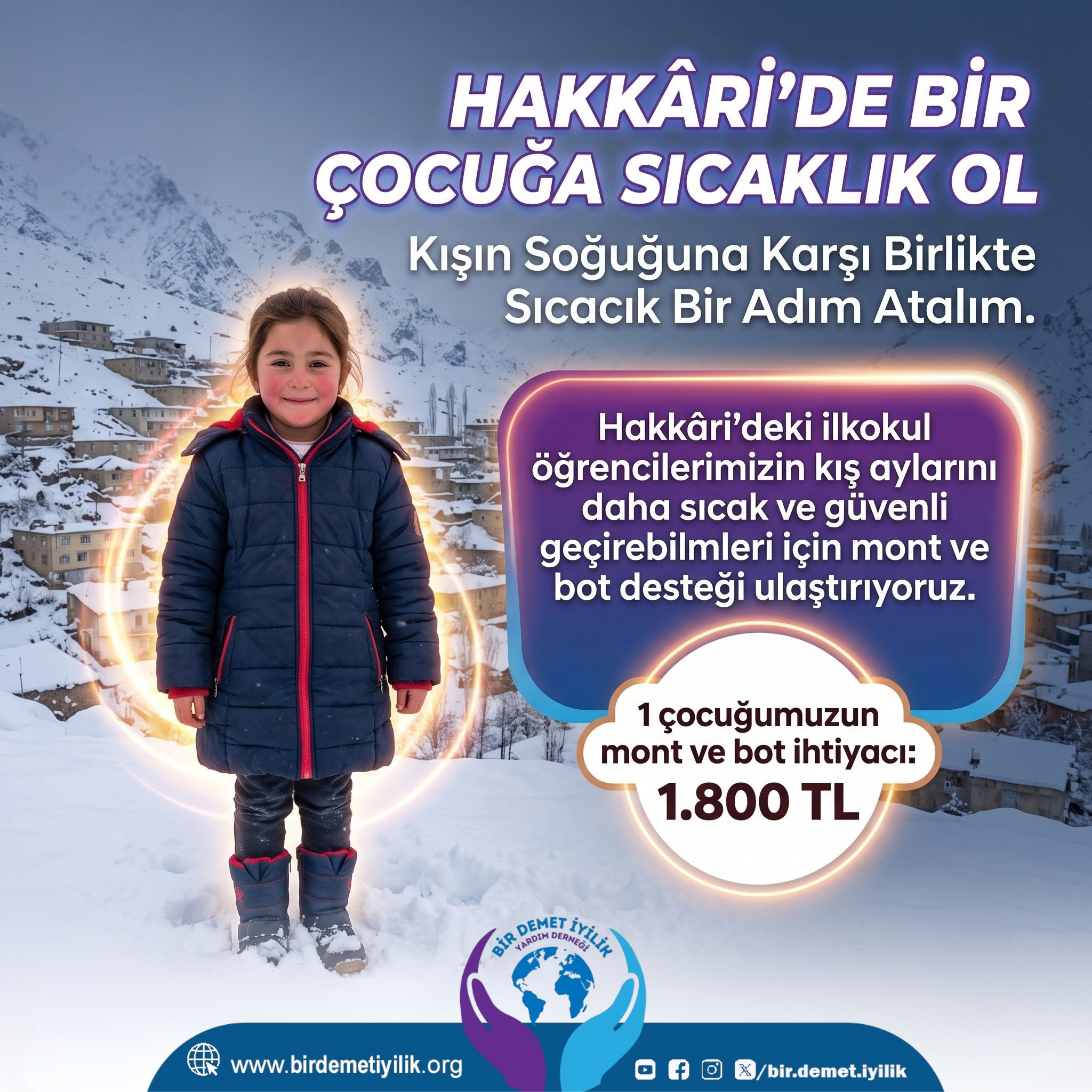 Hakkâri’de kış, çocuklar için çok daha zorlu geçiyor. ❄️